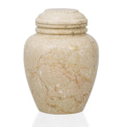 Elliptical Alluvium Marble Cremation Urn - Large