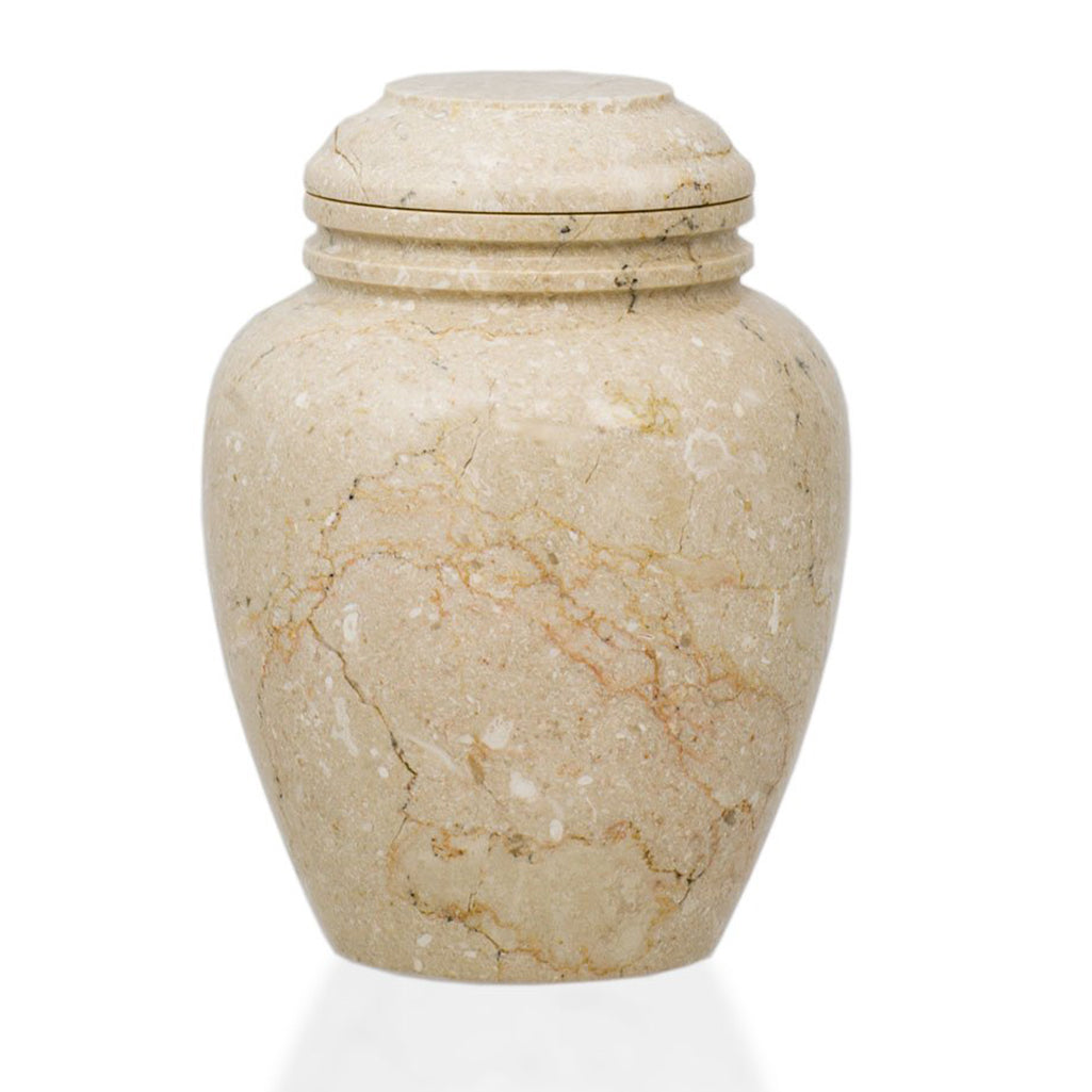 Elliptical Alluvium Marble Cremation Urn - Large