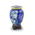 Cloisonne Blue Cremation Urn Keepsake