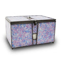 Orchid Urn Chest purple pink stained glass cremation urn