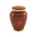 Auburn Leaves Cremation urn keepsake - Cloisonne