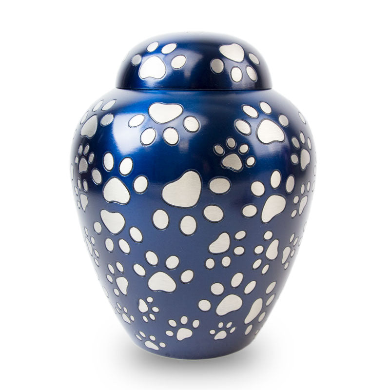 Paws of Love Pet cremation Urn - Blue