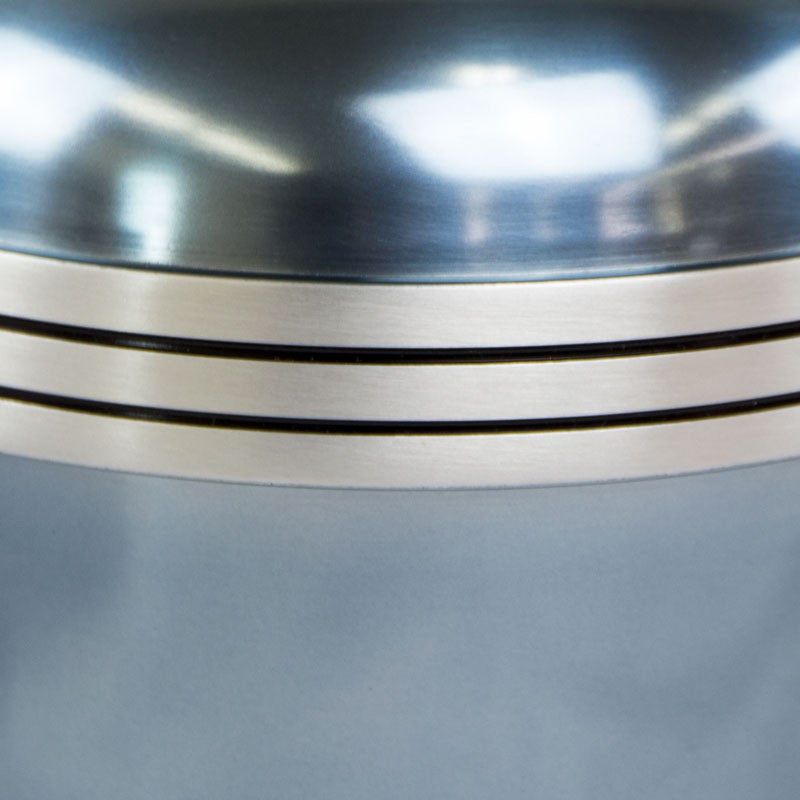 metallic blue detailed aluminum cremation urn