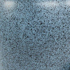 two tone blue aluminum cremation urn details