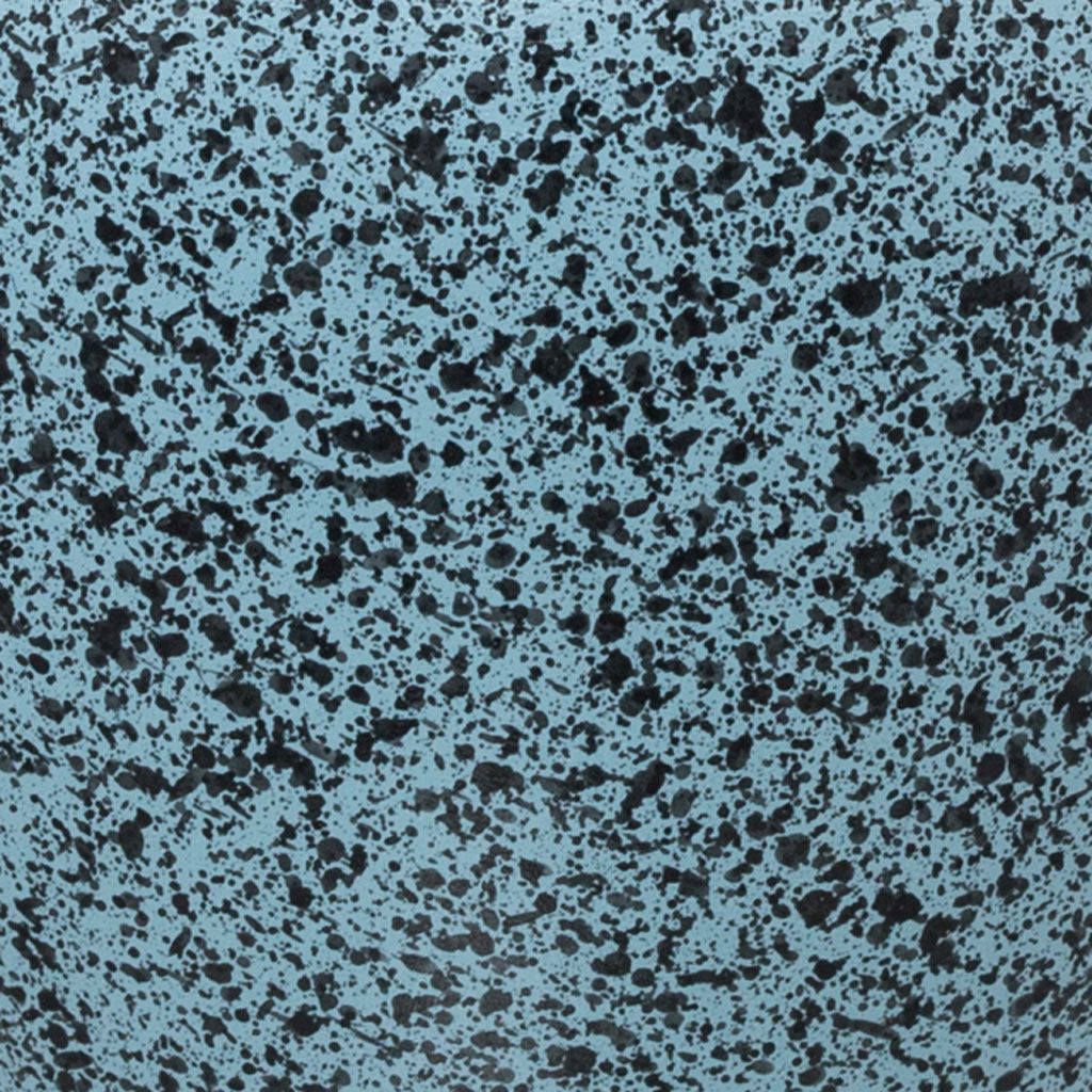 two tone light blue classic cremation urn keepsake close up